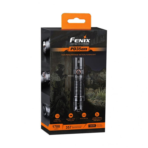 Lanterna Tactica Fenix PD35 V3.0 – 1700 Lumeni – Luminus SFT40, IP68, Doua Butoane | WARGEAR RO