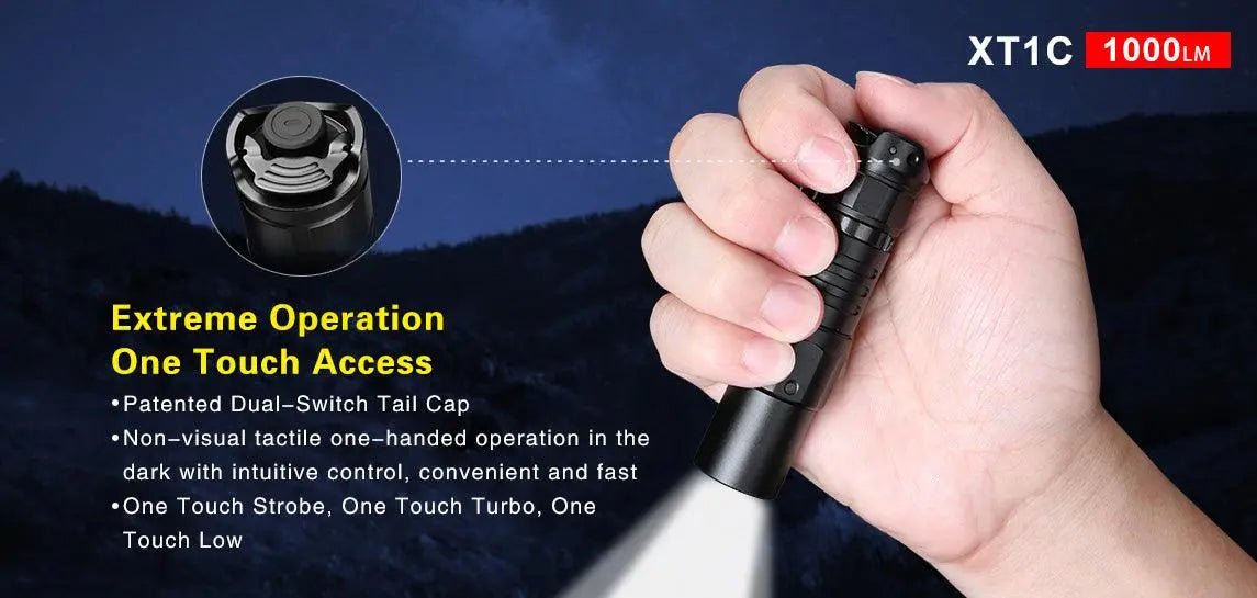 Lanterna tactica XT1C 2018 1000lm KLARUS | Echipament tactic WARGEAR