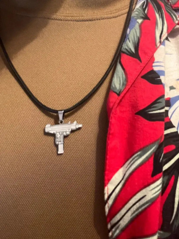 Lantisor Paracord Spectrum Pandantiv Mini/Micro Uzi Argintiu | Echipament tactic WARGEAR