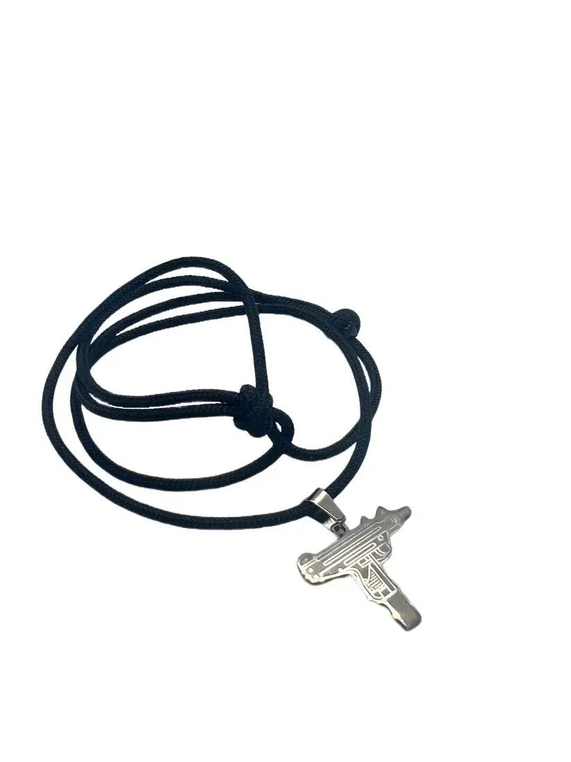 Lantisor Paracord Spectrum Pandantiv Mini/Micro Uzi Argintiu | Echipament tactic WARGEAR