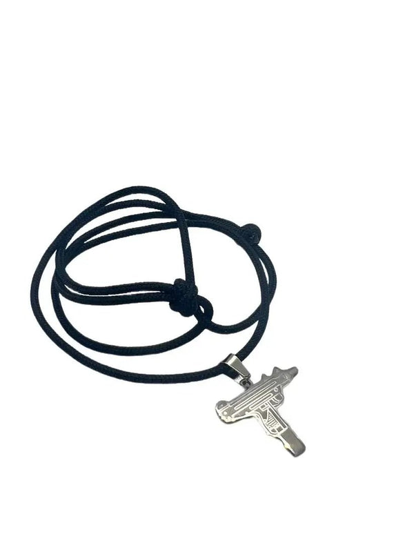 Lantisor Paracord Spectrum Pandantiv Mini/Micro Uzi Argintiu | Echipament tactic WARGEAR