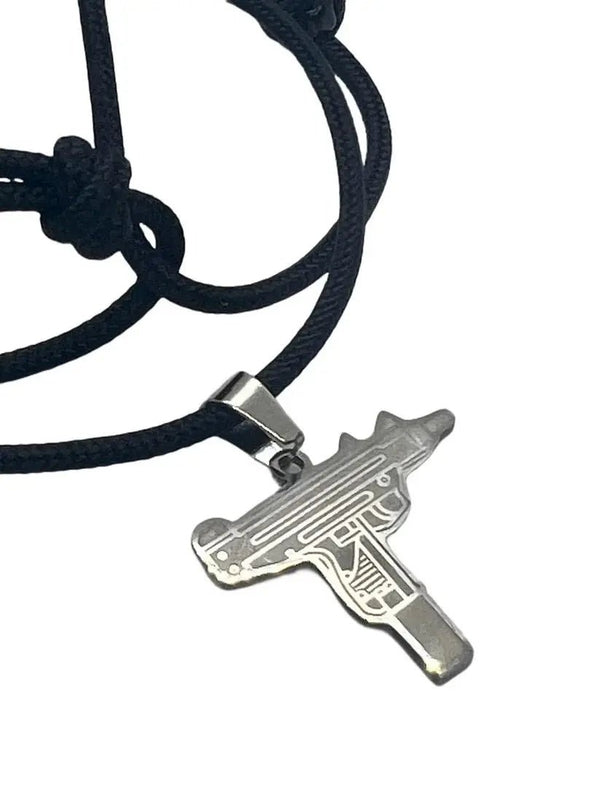 Lantisor Paracord Spectrum Pandantiv Mini/Micro Uzi Argintiu | Echipament tactic WARGEAR