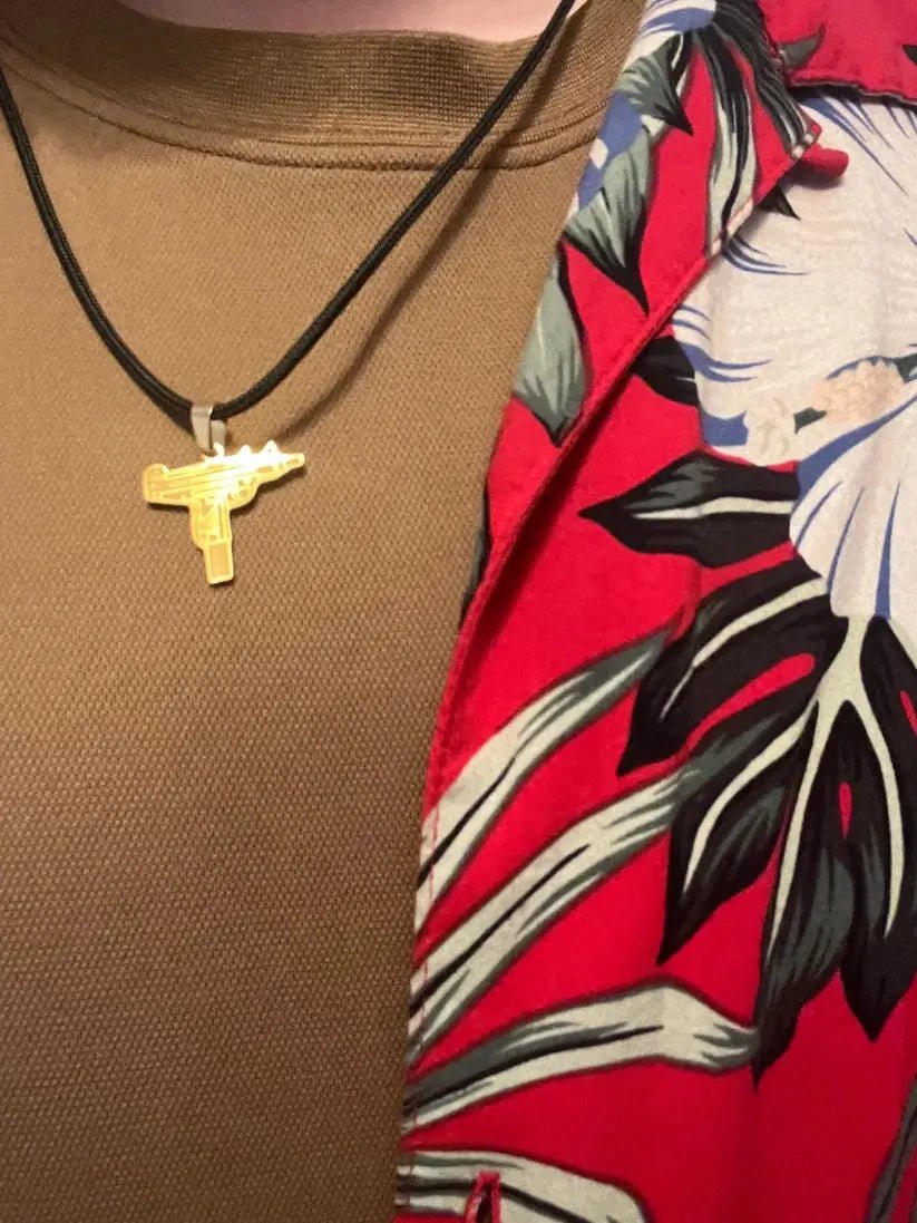 Lantisor Paracord Spectrum Pandantiv Mini/Micro Uzi Auriu | Echipament tactic WARGEAR