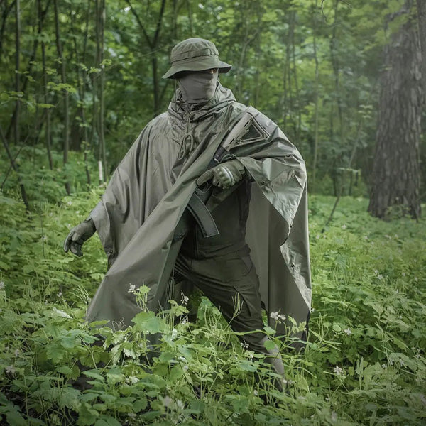 M - TAC poncho ploaie Olive | Echipament tactic WARGEAR