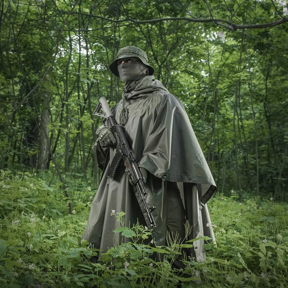 M - TAC poncho ploaie Olive | Echipament tactic WARGEAR