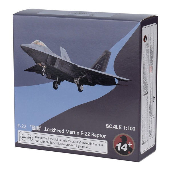 Macheta Avion de lupta F - 22 Raptor US Air Force 1:100 – Model Die - cast | Echipament tactic WARGEAR