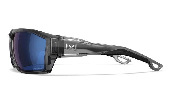 Ochelari Balistici Polarizati Wiley X ALPINE Gloss Crystal Grey | CAPTIVATE™ Blue Mirror | WARGEAR RO