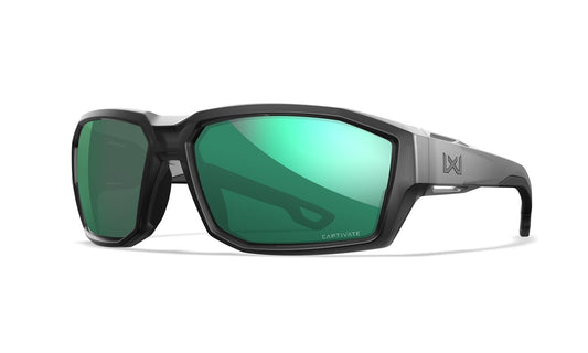 Ochelari Balistici Polarizati Wiley X ALPINE Matte Translucent Black | CAPTIVATE™ Green Mirror | WARGEAR RO