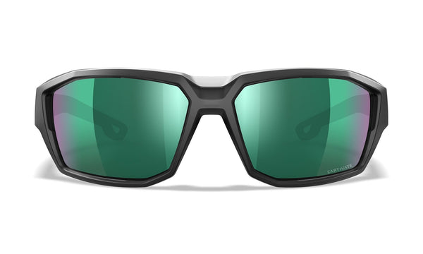 Ochelari Balistici Polarizati Wiley X ALPINE Matte Translucent Black | CAPTIVATE™ Green Mirror | WARGEAR RO