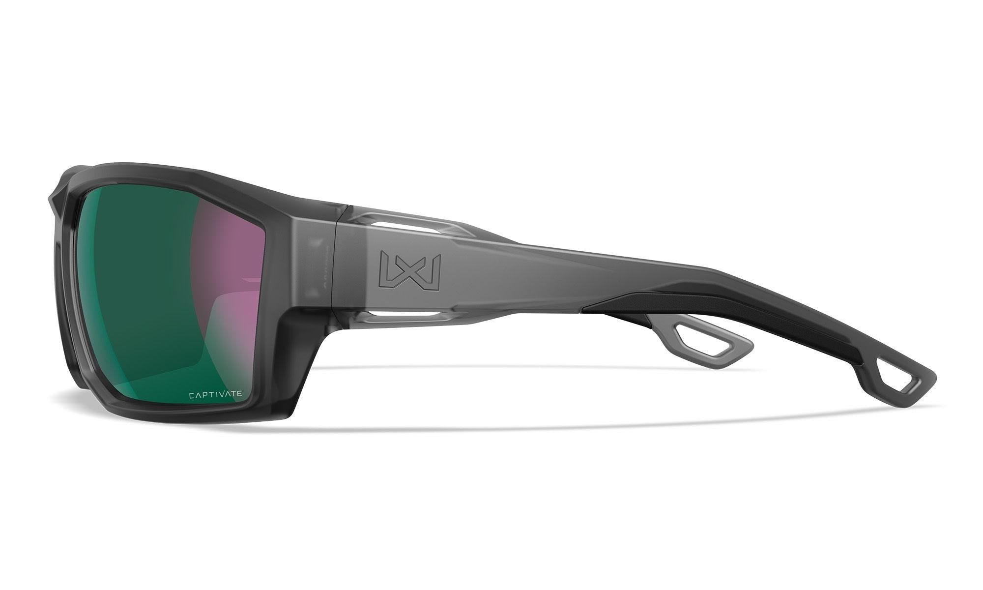 Ochelari Balistici Polarizati Wiley X ALPINE Matte Translucent Black | CAPTIVATE™ Green Mirror | WARGEAR RO