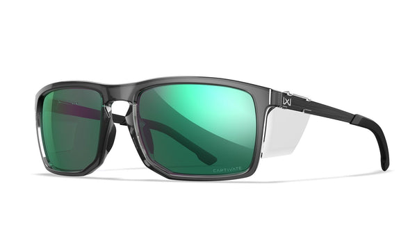 Ochelari WILEY X AXE CAPTIVATE™ Polarized Green Mirror Gloss Crystal Grey | Echipament tactic WARGEAR