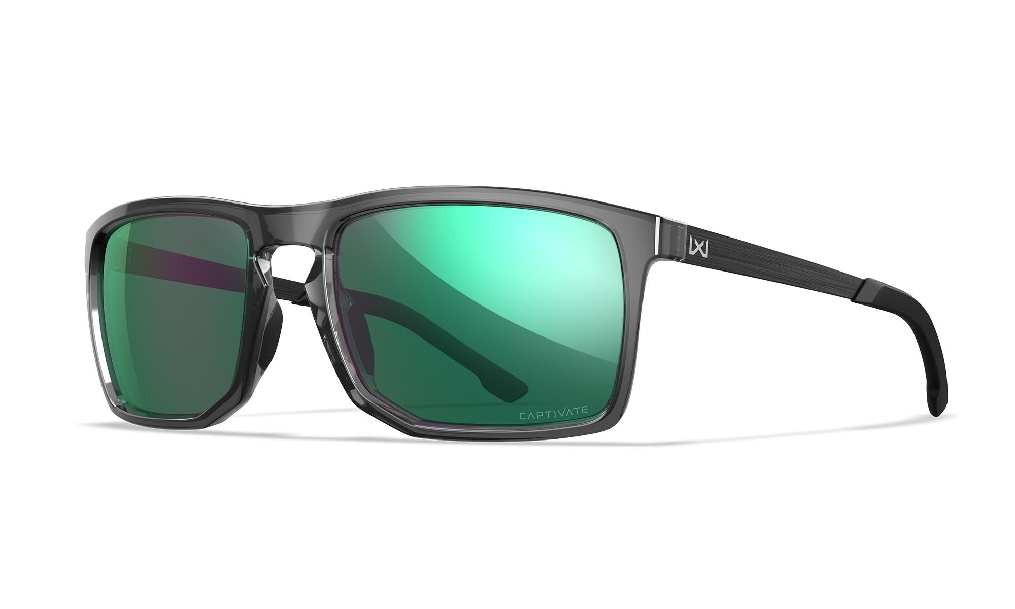 Ochelari WILEY X AXE CAPTIVATE™ Polarized Green Mirror Gloss Crystal Grey | Echipament tactic WARGEAR
