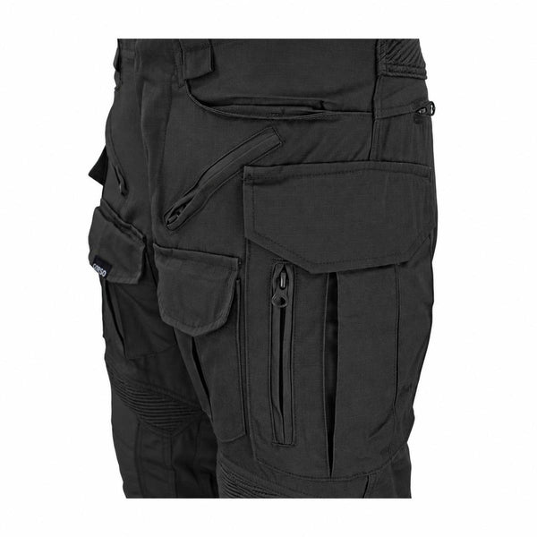 Pantaloni tactici de combat WARDOG negri cu genunchiere | WARGEAR RO