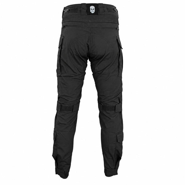 Pantaloni tactici de combat WARDOG negri cu genunchiere | WARGEAR RO