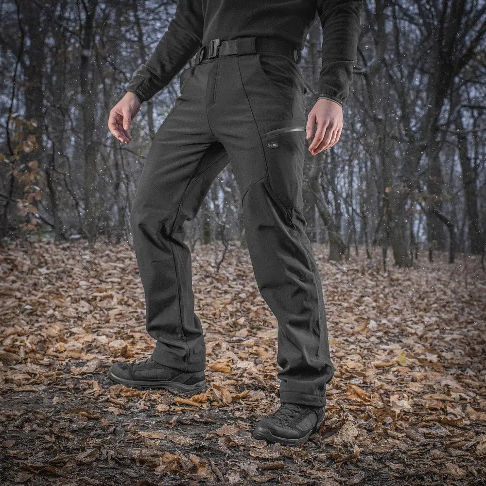 Pantaloni tactici Softshell negri M - TAC - impermeabili | Echipament tactic WARGEAR