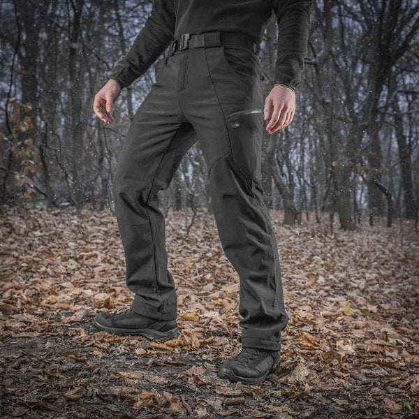 Pantaloni tactici Softshell negri M - TAC - impermeabili | Echipament tactic WARGEAR