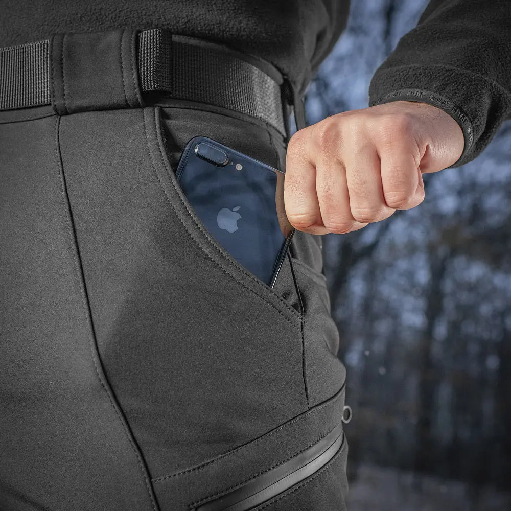 Pantaloni tactici Softshell negri M - TAC - impermeabili | Echipament tactic WARGEAR