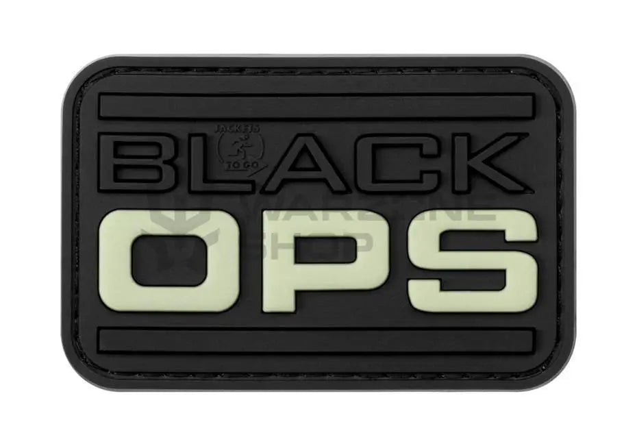 Patch 3D Black OPS fosforescent | Echipament tactic WARGEAR