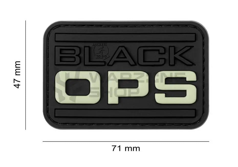 Patch 3D Black OPS fosforescent | Echipament tactic WARGEAR
