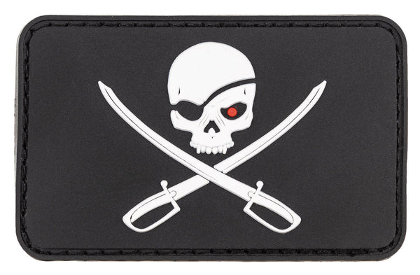 Patch 3D MFH Skull with Swords 8x5 cm – Negru | WARGEAR RO