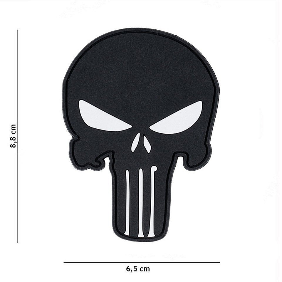 Patch 3D PVC Punisher Black – Emblema Tactical Skull | Echipament tactic WARGEAR