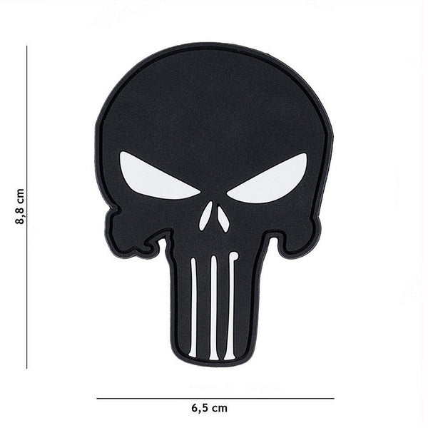 Patch 3D PVC Punisher Black – Emblema Tactical Skull | Echipament tactic WARGEAR