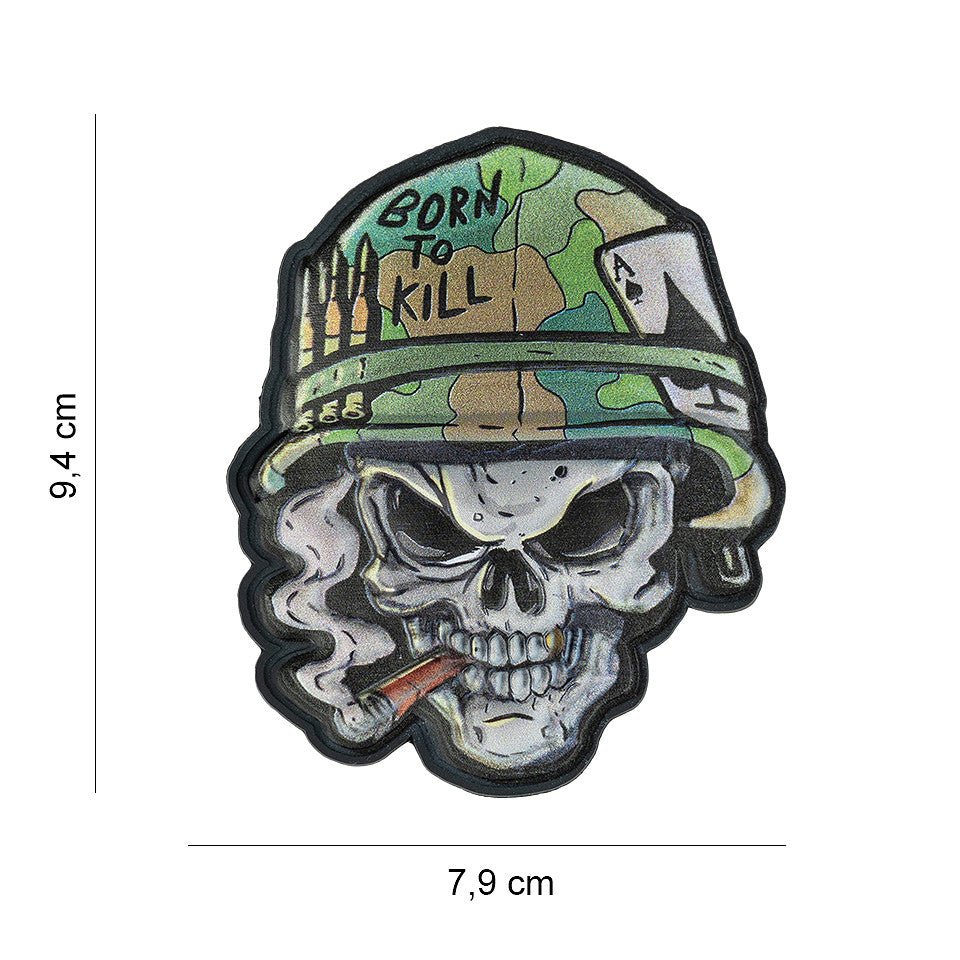 Patch 3D PVC Skull Vietnam Born to Kill | WARGEAR RO