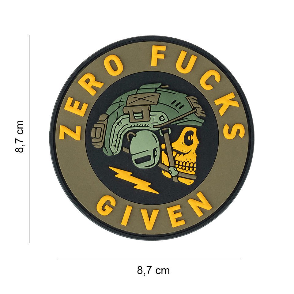 Patch 3D PVC Zero F*cks Given | WARGEAR RO