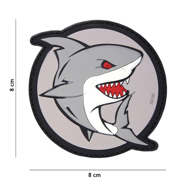 Patch ATTACKING SHARK velcro pvc 101INC | Echipament tactic WARGEAR