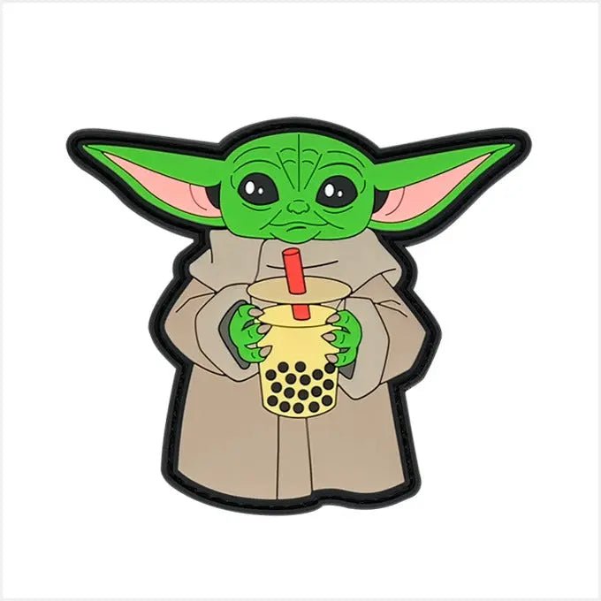 Patch Baby Yoda Bubble Tea velcro PVC | Echipament tactic WARGEAR