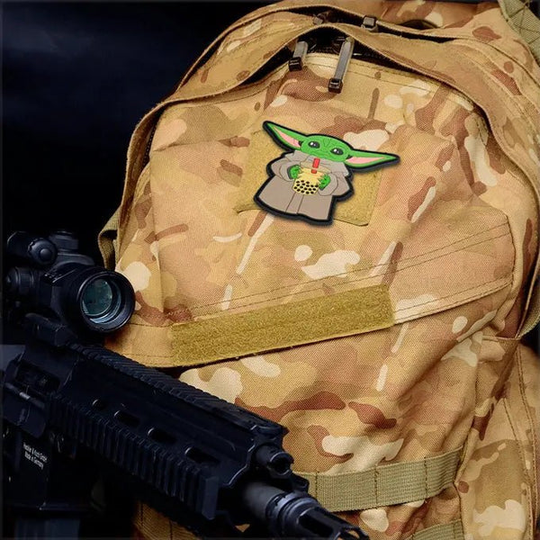Patch Baby Yoda Bubble Tea velcro PVC | Echipament tactic WARGEAR