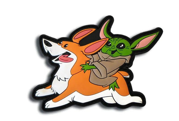 Patch Baby Yoda x Corgi Airsoftology | Echipament tactic WARGEAR