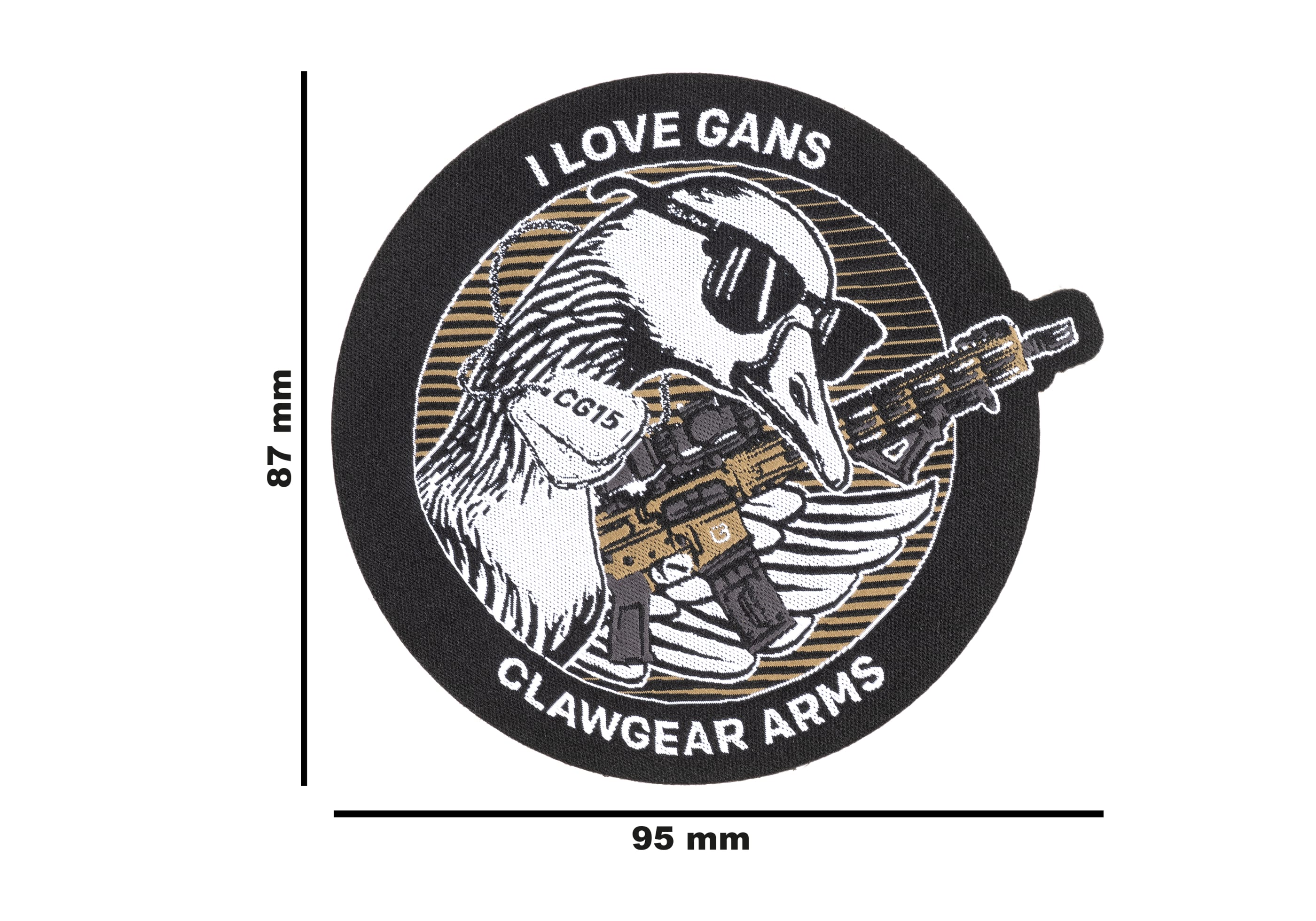 Patch brodat I Love Gans CLAWGEAR | WARGEAR RO