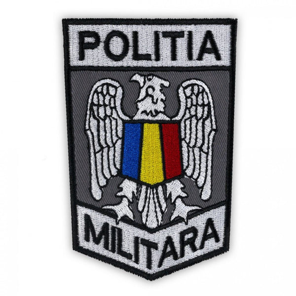 Patch brodat Politia Militara – 10,5 × 7 cm | WARGEAR RO