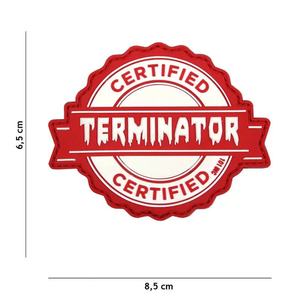 Patch Certified Terminator velcro PVC | Echipament tactic WARGEAR