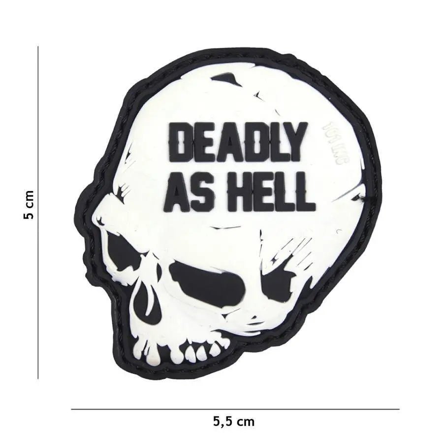 Patch Deadly as Hell velcro 3D | Echipament tactic WARGEAR