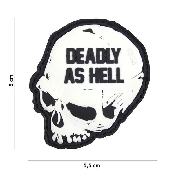 Patch Deadly as Hell velcro 3D | Echipament tactic WARGEAR