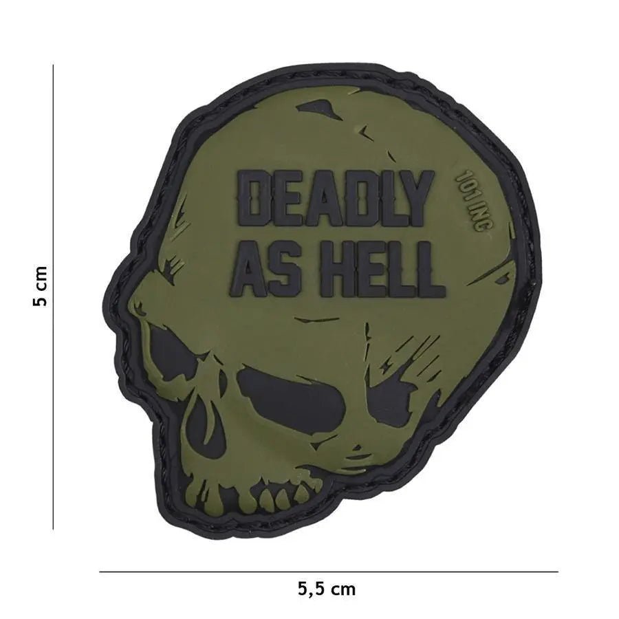 Patch Deadly as Hell velcro 3D | Echipament tactic WARGEAR