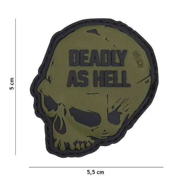Patch Deadly as Hell velcro 3D | Echipament tactic WARGEAR