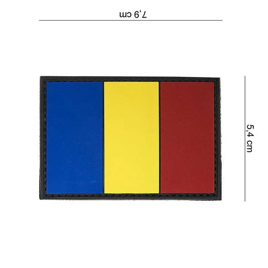 Patch drapel Romania velcro 3D | Echipament tactic WARGEAR