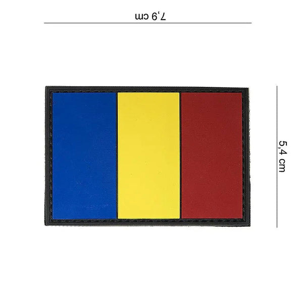 Patch drapel Romania velcro 3D | Echipament tactic WARGEAR