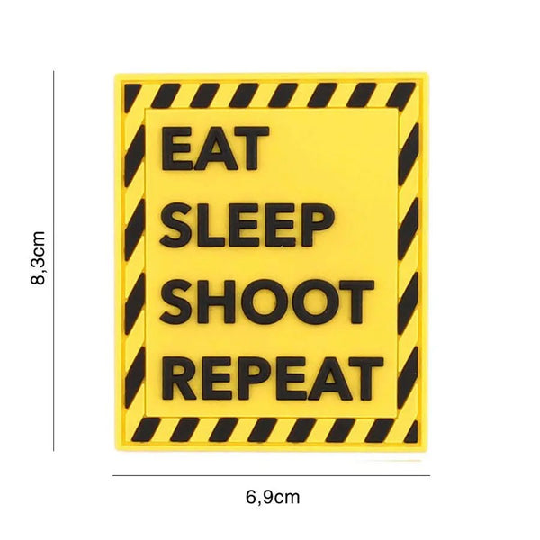 Patch Eat Sleep Shoot Repeat PVC Velcro | Echipament tactic WARGEAR