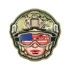 Patch emoji M - TAC U.S.A. girl 3d velcro PVC | Echipament tactic WARGEAR