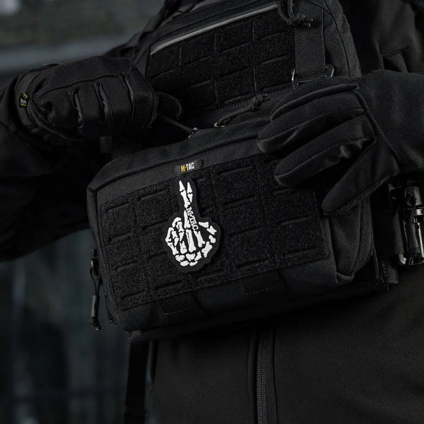 Patch fosforescent Crossed Fingers M - TAC | Echipament tactic WARGEAR