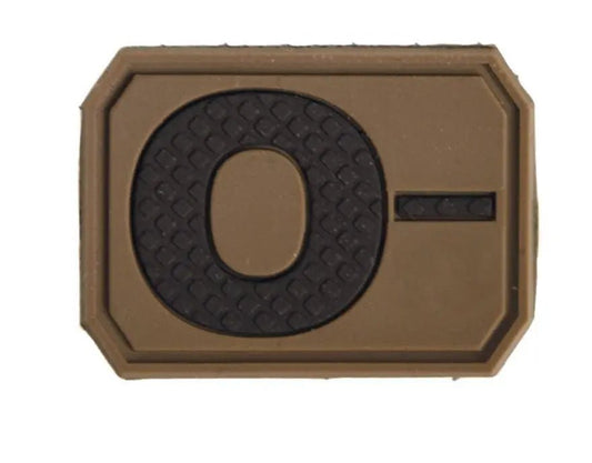 Patch grupa sanguina 0 negativ velcro PVC | Echipament tactic WARGEAR