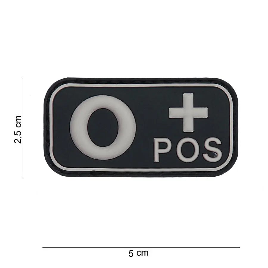 Patch grupa sanguina 0+ pozitiv PVC | Echipament tactic WARGEAR