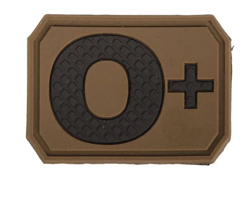 Patch grupa sanguina 0 pozitiv velcro PVC | Echipament tactic WARGEAR