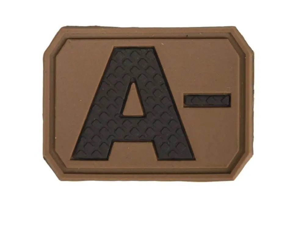 Patch grupa sanguina A negativ velcro PVC | Echipament tactic WARGEAR