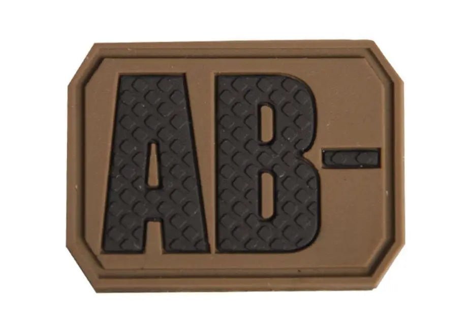 Patch grupa sanguina AB negativ velcro PVC | Echipament tactic WARGEAR