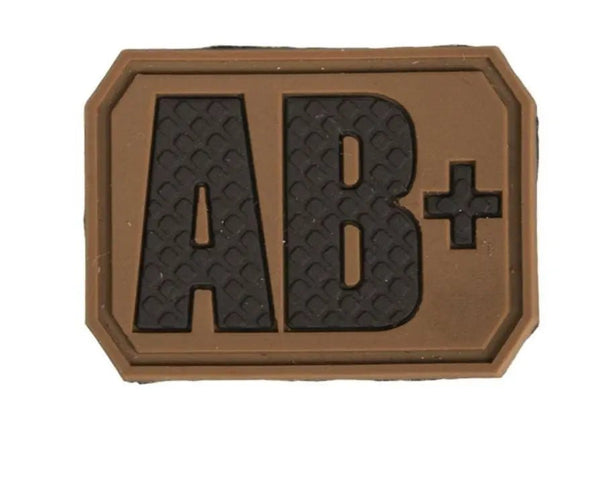 Patch grupa sanguina AB pozitiv velcro PVC | Echipament tactic WARGEAR